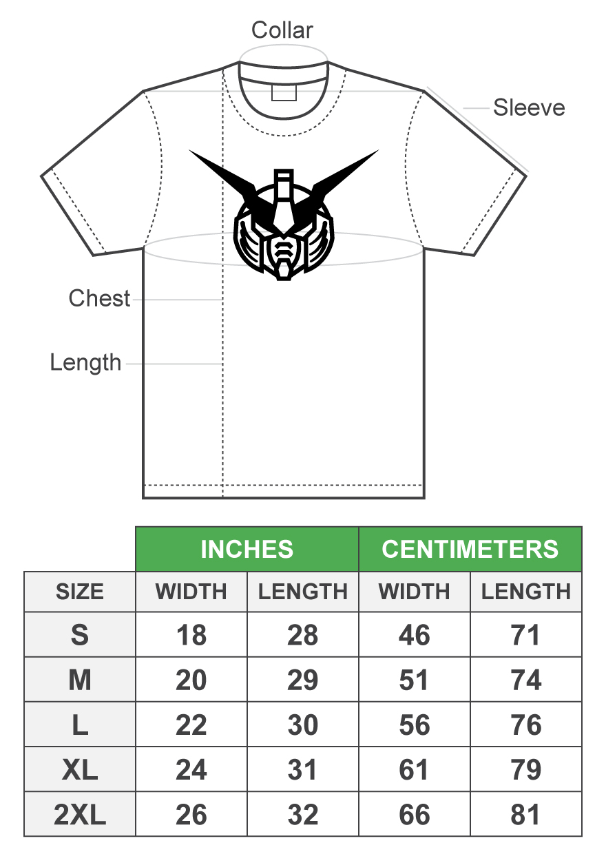 shirt size guide